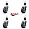Service Caster 3.5'' Thermoplastic Rubber Wheel Swivel 1-7/8'' Expanding Stem Caster Set, 4PK SCC-EX20S3514-TPRB-178-4 - alternate 3